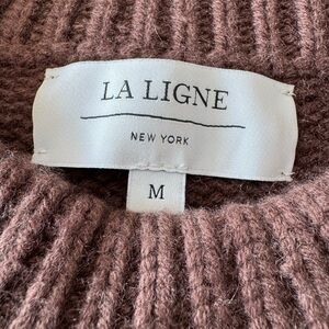 La Ligne luxurious Women's Sweater in Rich Brown cashmere and wool